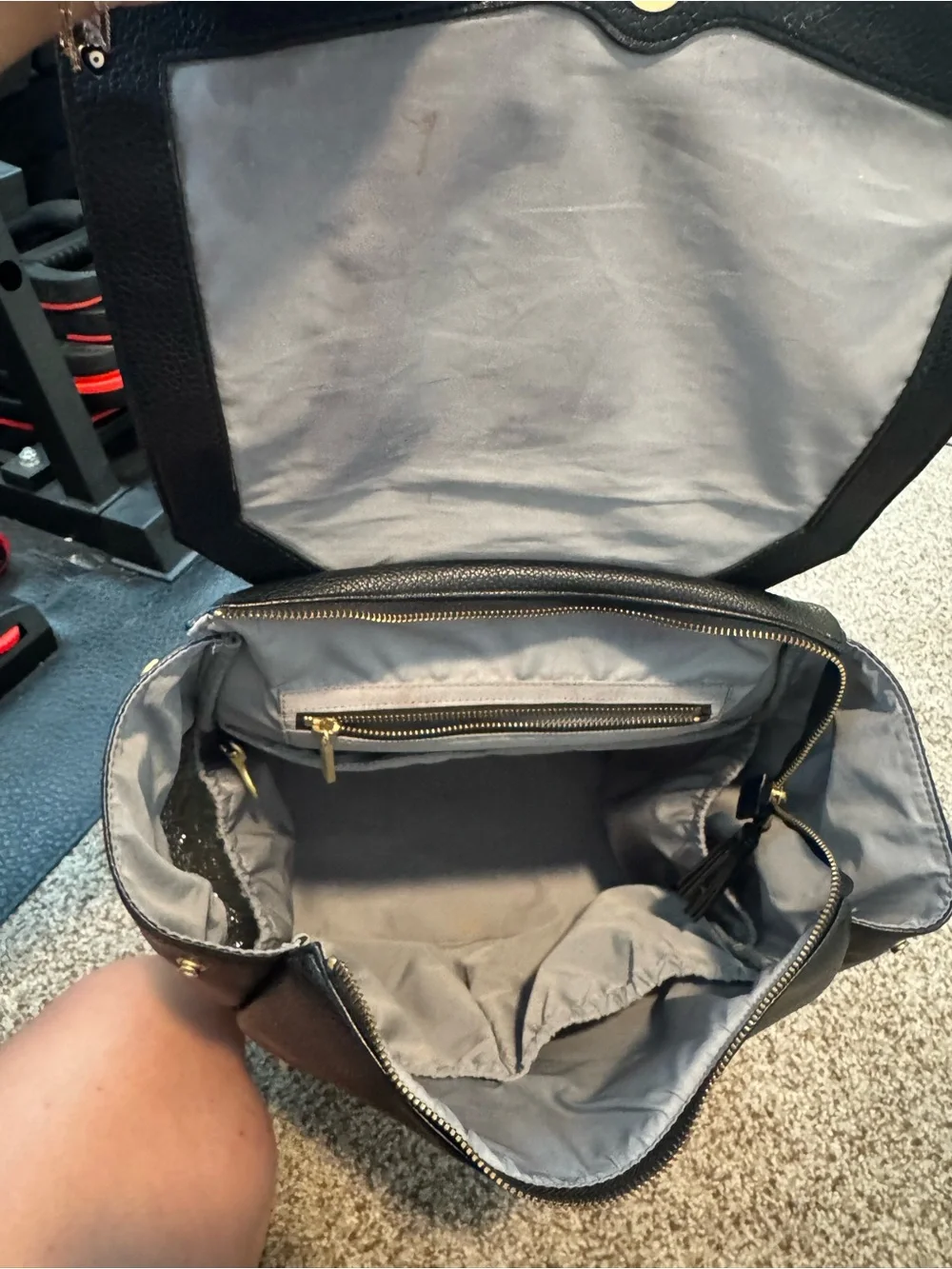 Freshly Picked Black Backpack with Gold Hardware